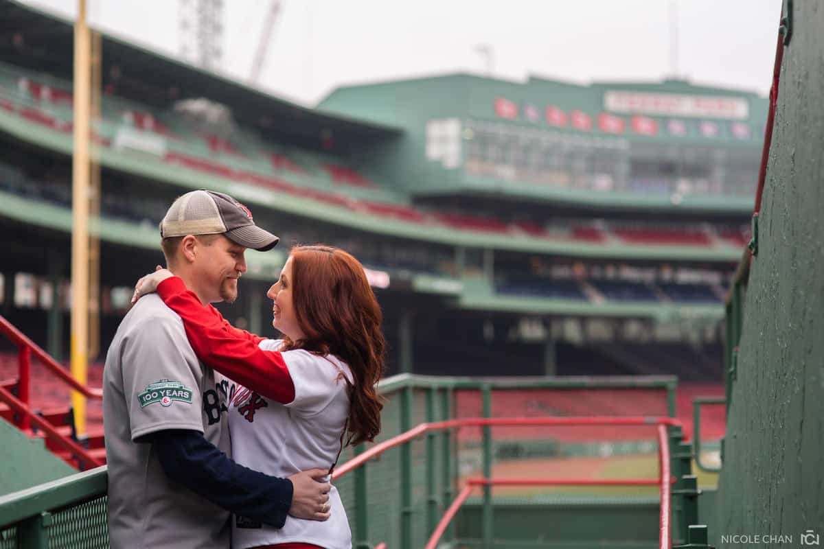 Fenway Baseball engagement session - Megan + Rob - Nicole ...