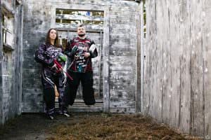 Paintball engagement session photos