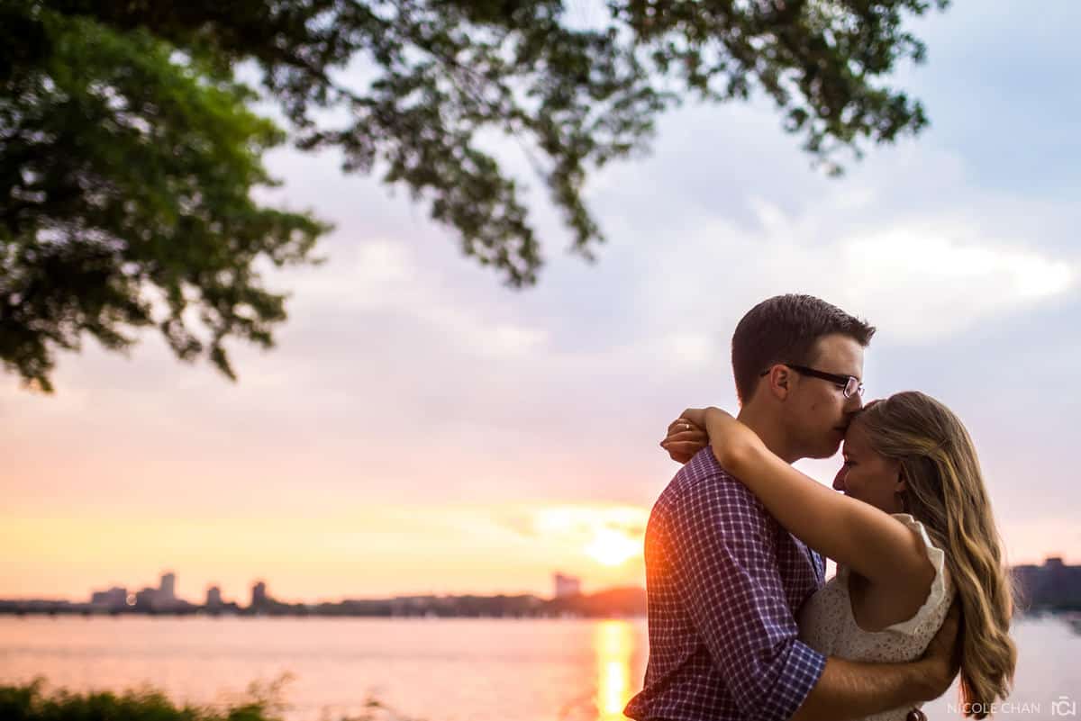 A Snowy Winter Engagement Session in Beacon Hill, Boston